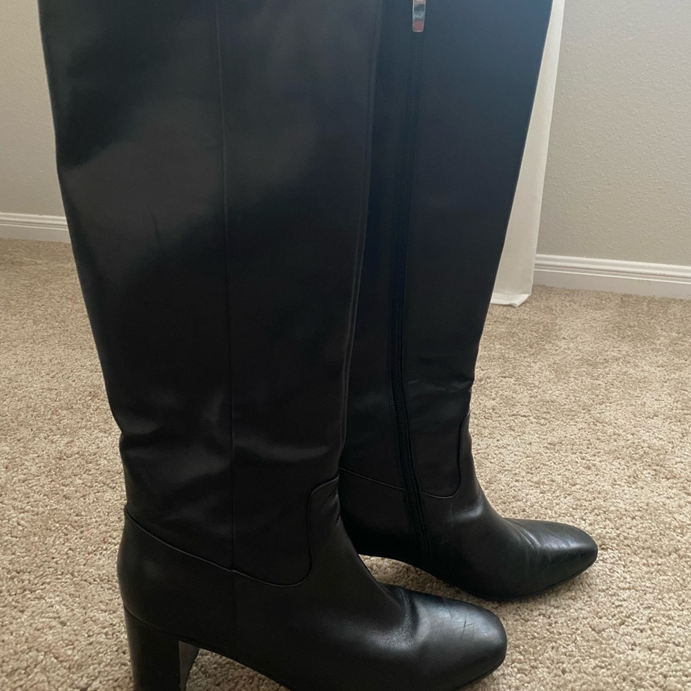 Square Toe Knee-High Boots
